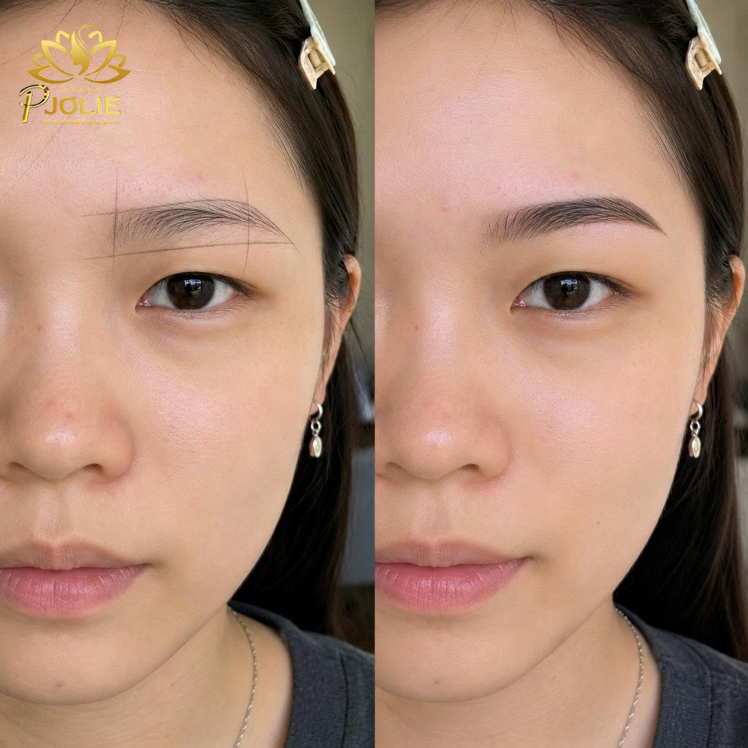 PJOLIE Cambodia before and after eyebrow result 2